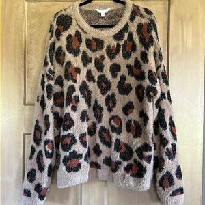 Time and Tru animal print sweater.